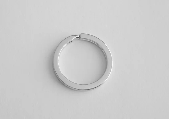 4665 25mm Flat Wire Keyring NP