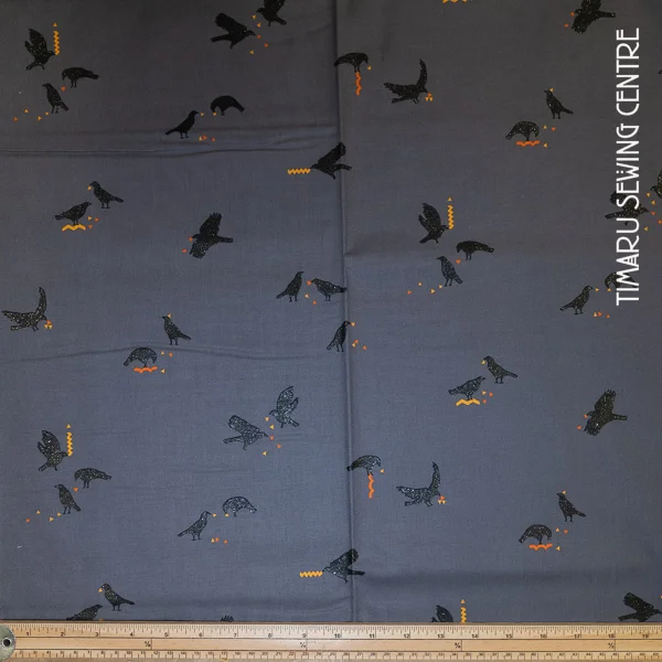 Animal Grey Black Glitter Raven