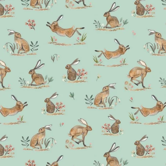 Animals 82210 In The Forest Hares Aqua