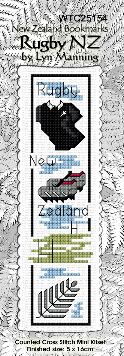Bookmark Cross Stitch Lyn Manning Rugby NZ