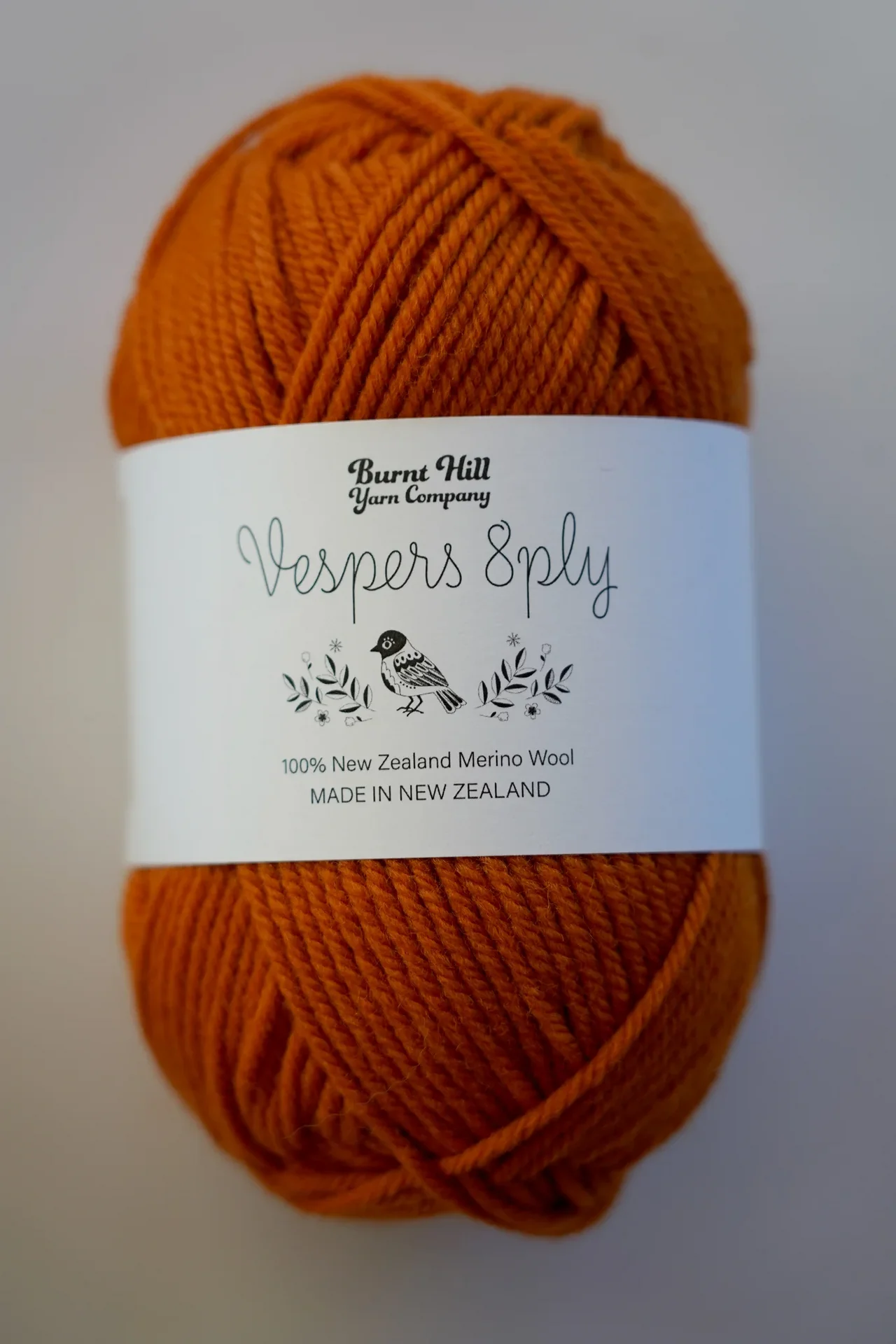 Burnt Hill Vespers 8 Ply Burnt Orange 16