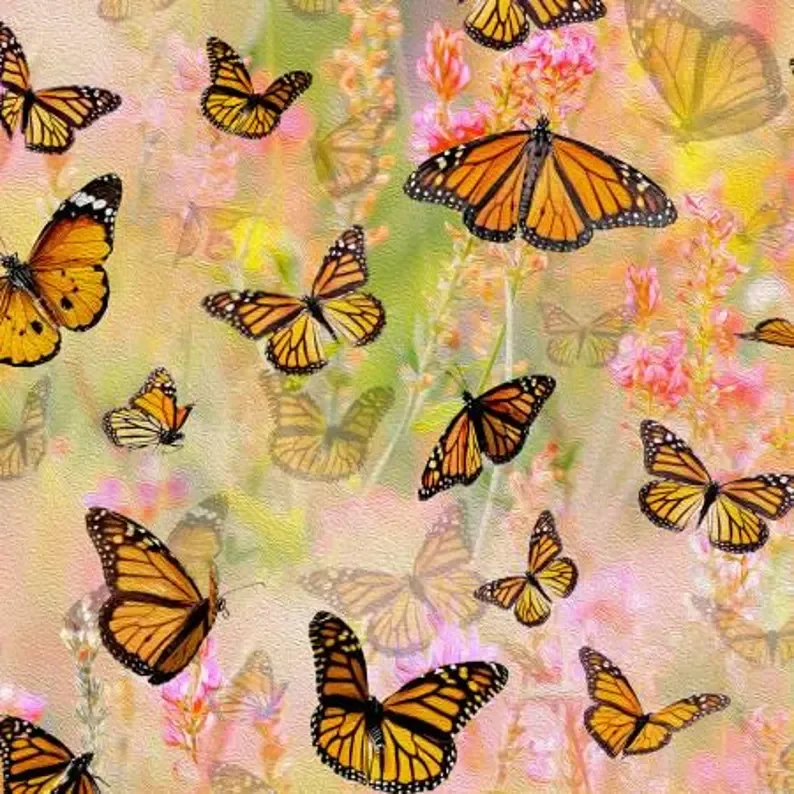 Butterfly With Pink Flowers Mariposa
