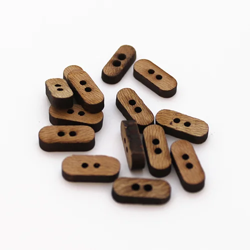 Button 163710 24L Oblong Wood Small