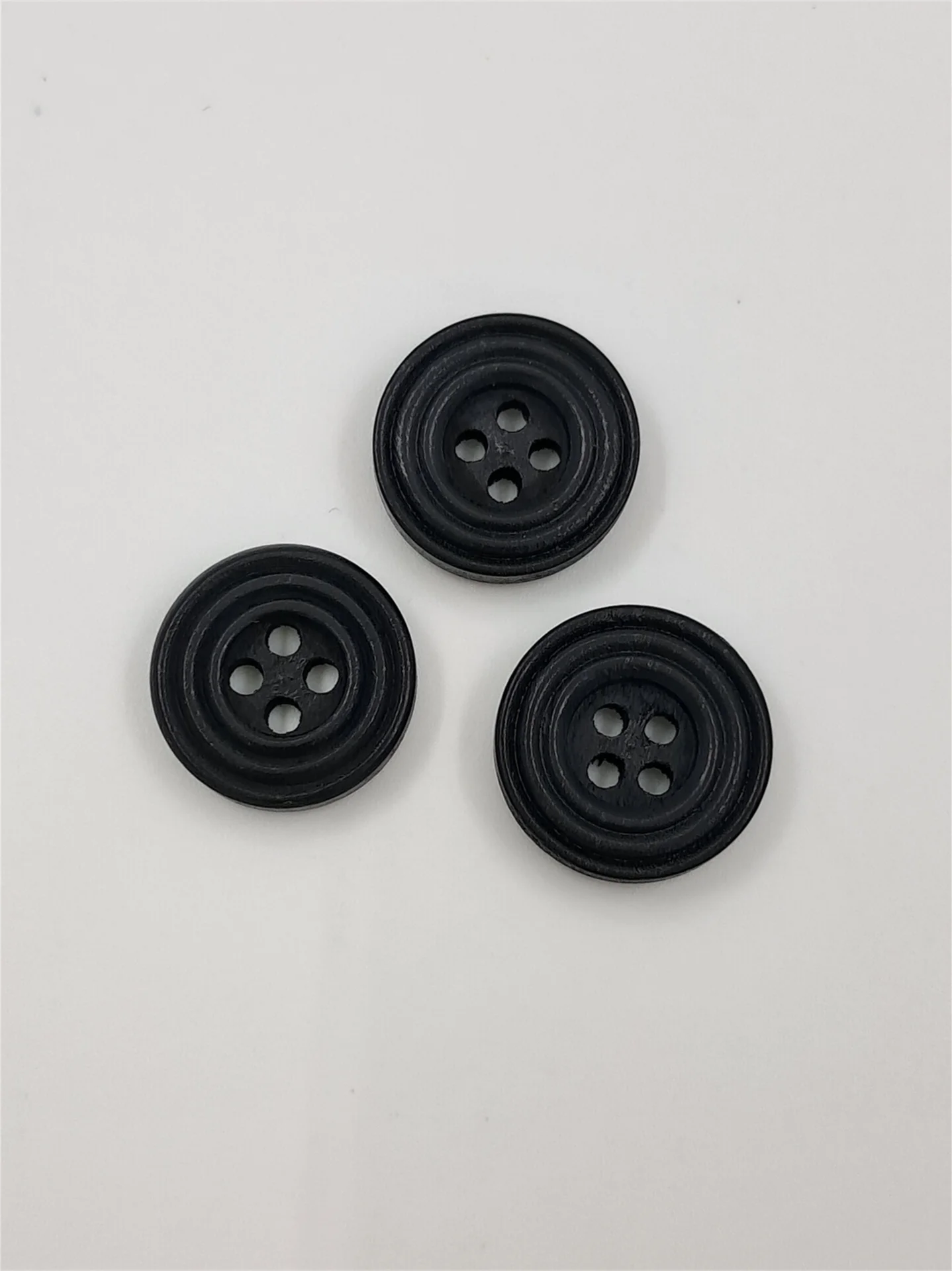 Button 25BL15 Black Circular 15mm