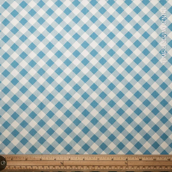 Check Large Blue White Diagonal