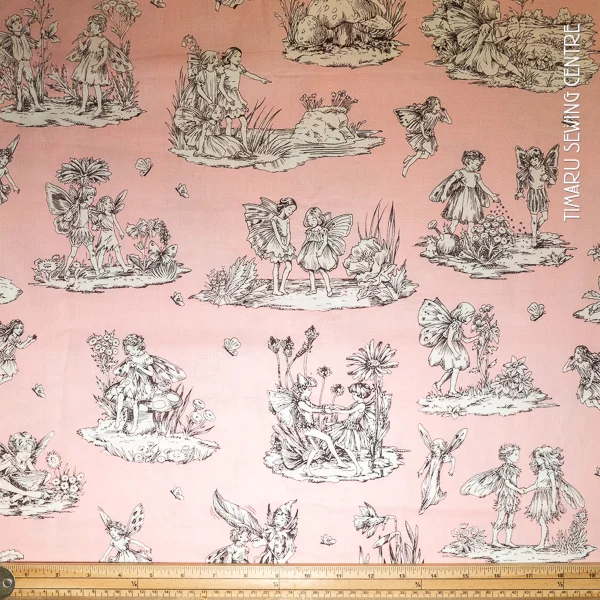 Children Flower Fairy Pink Toile