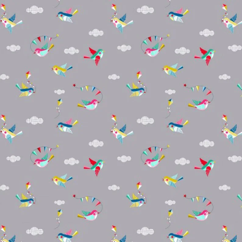 Children Flying High Birds Kites