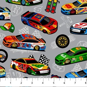 Children Large Cars Grey Multi