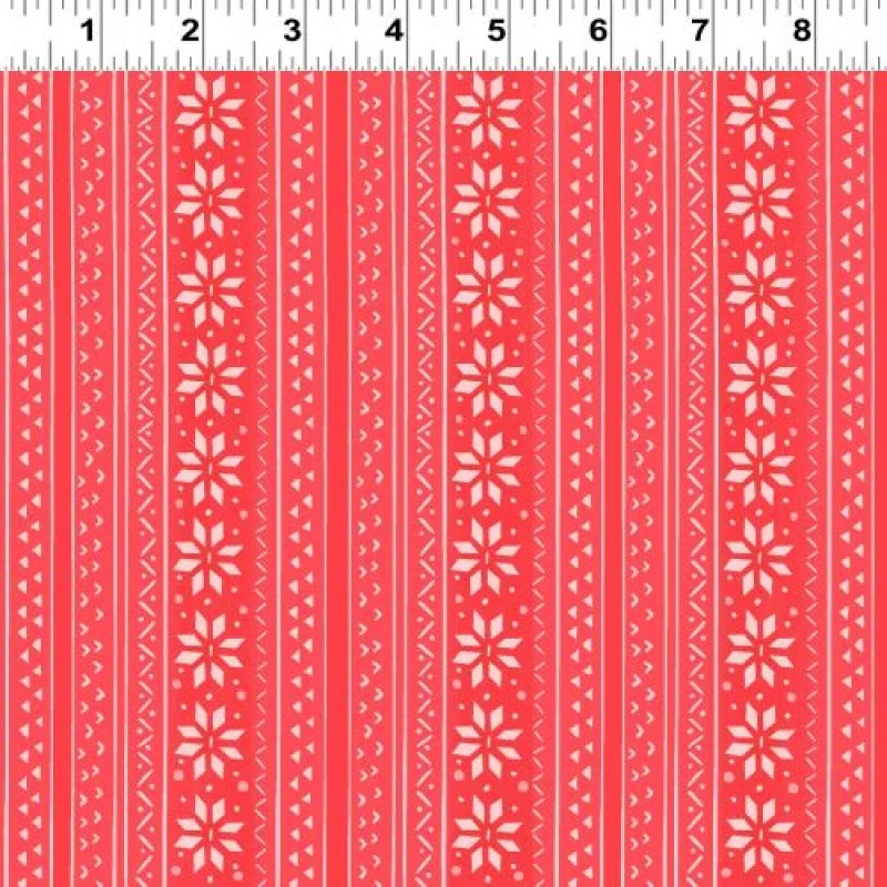 Christmas Enchanted Woodland Sweater Stripe Red
