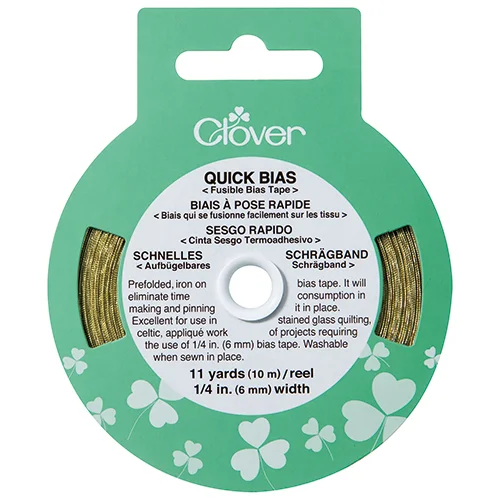 Clover Fusible Bias 6mm Gold