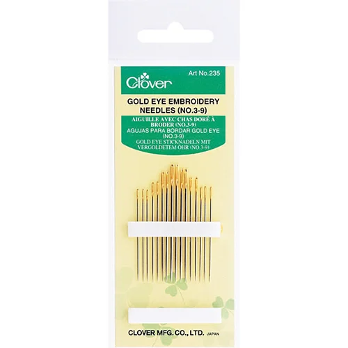 Clover Needles Gold Eye Embroidery 3- 9