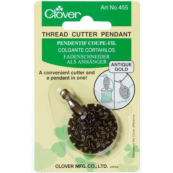Clover Thread Cut Pendant Ant Gld