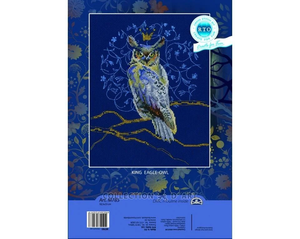 Collection D'Art Cross Stitch Kit King Eagle Owl