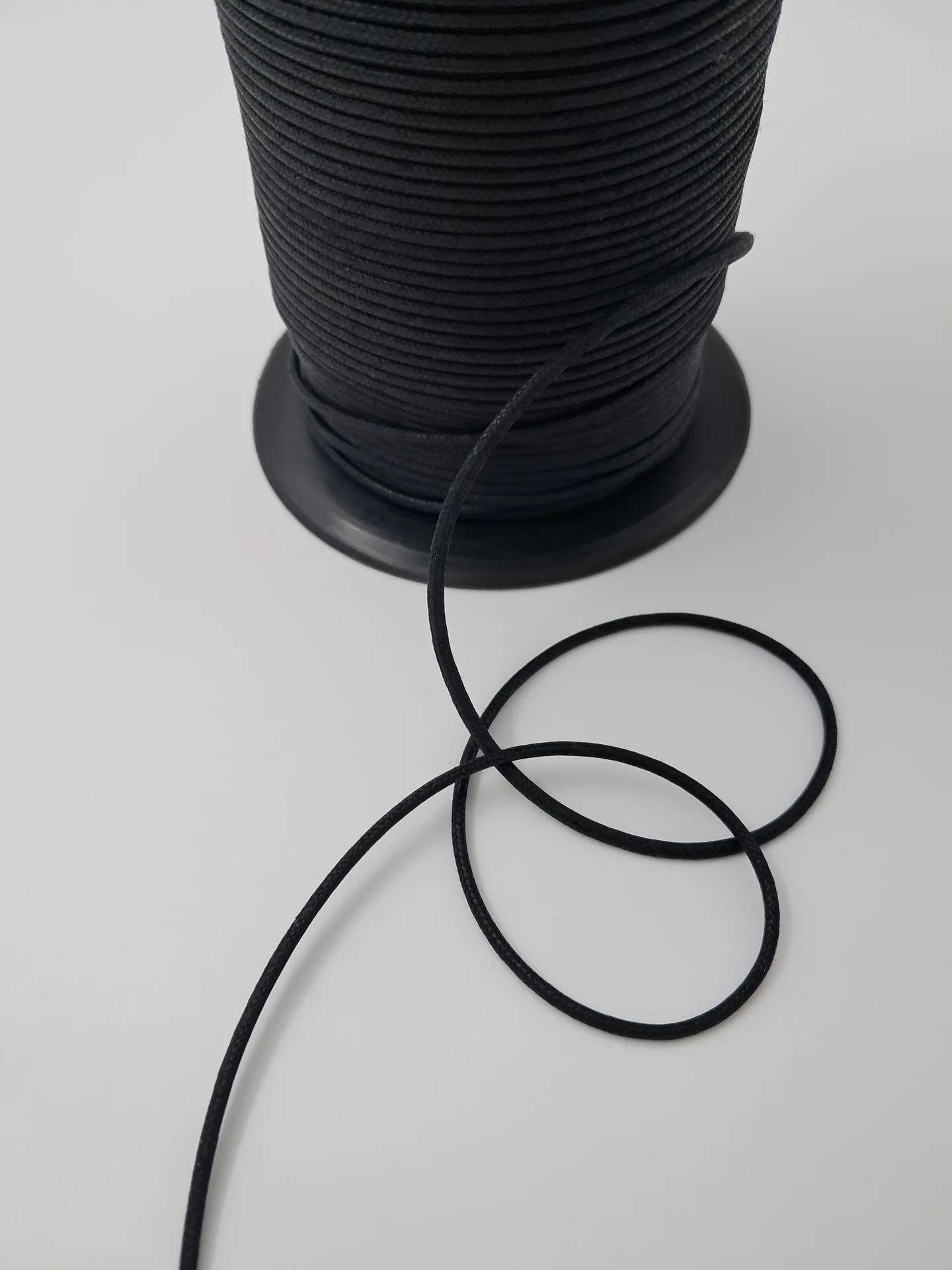 Cord Black Cotton 2mm Per Metre