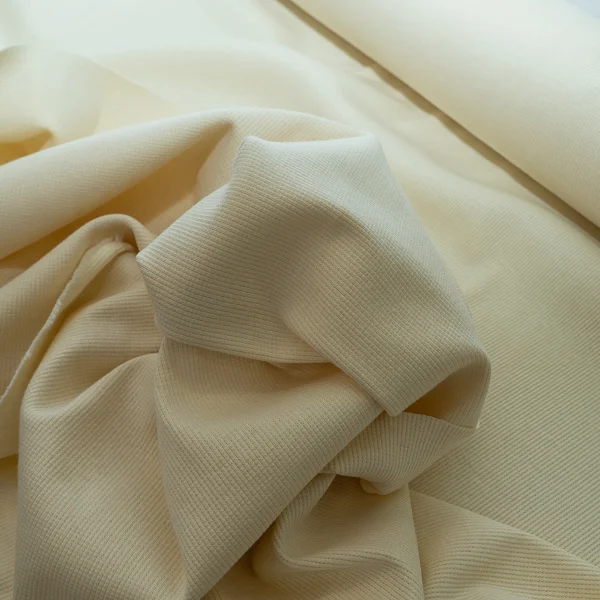 Cotton Lycra Rib Off White