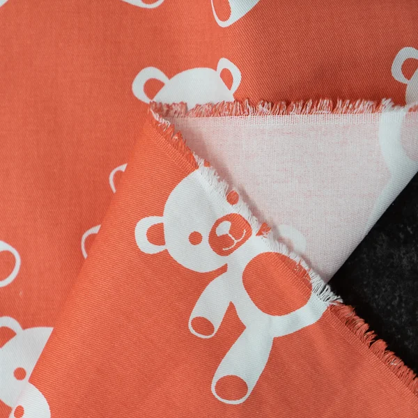Cotton Twill Teddy Coral
