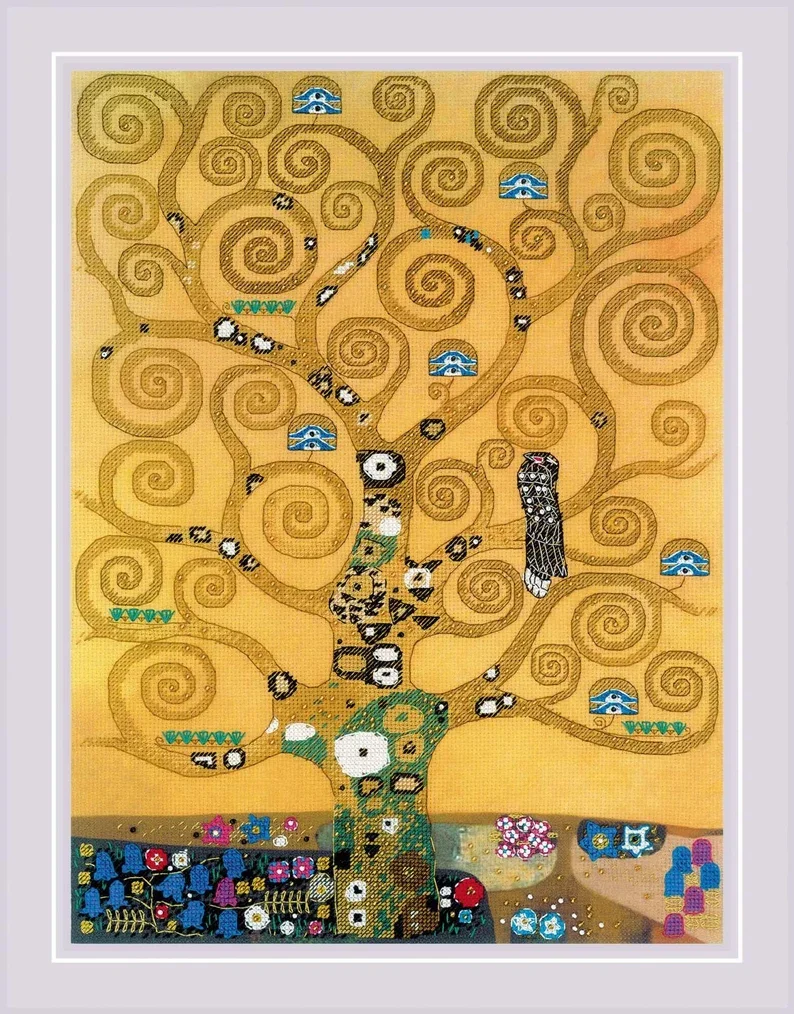 Cross Stitch Kit 0094PT Klimt Tree