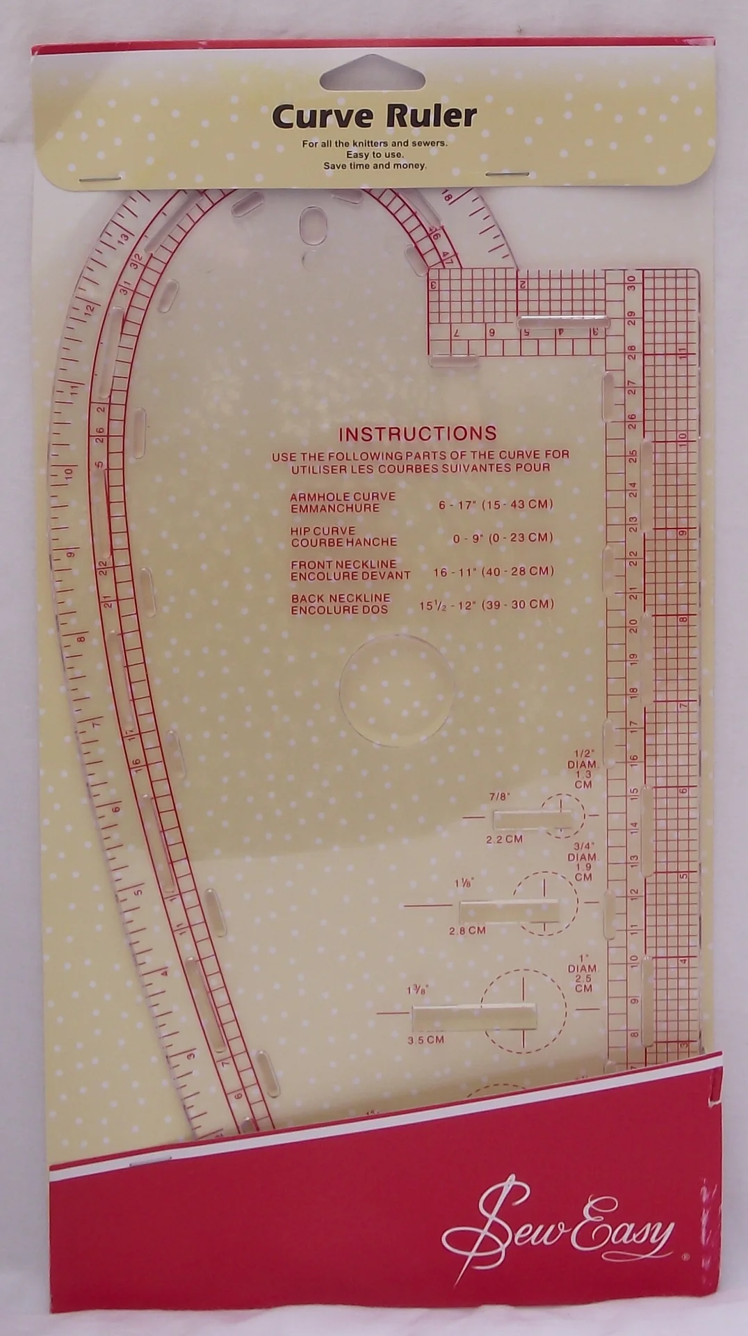 Curve Ruler Sew Easy