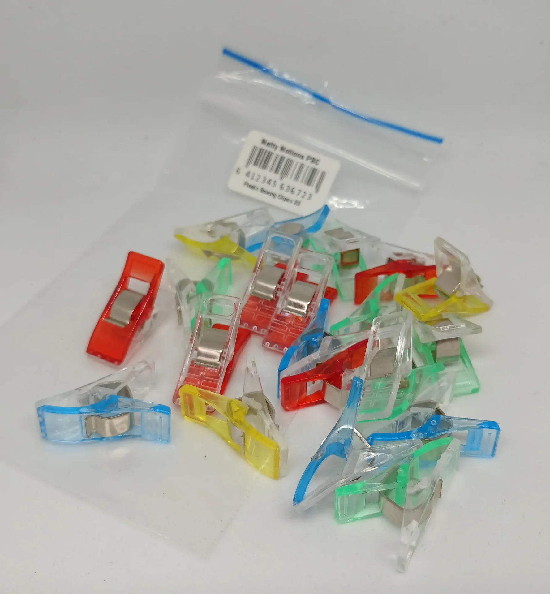 CW Plastic Sewing Clips Bag of 20