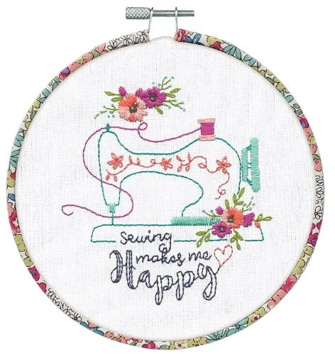 Dimensions Kit Embroidery Sewing Makes Me Happy