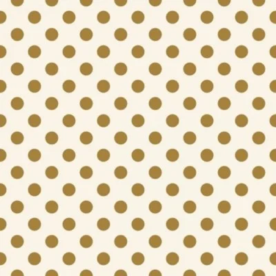 Dots Riley Blake Metallic Gold Cream