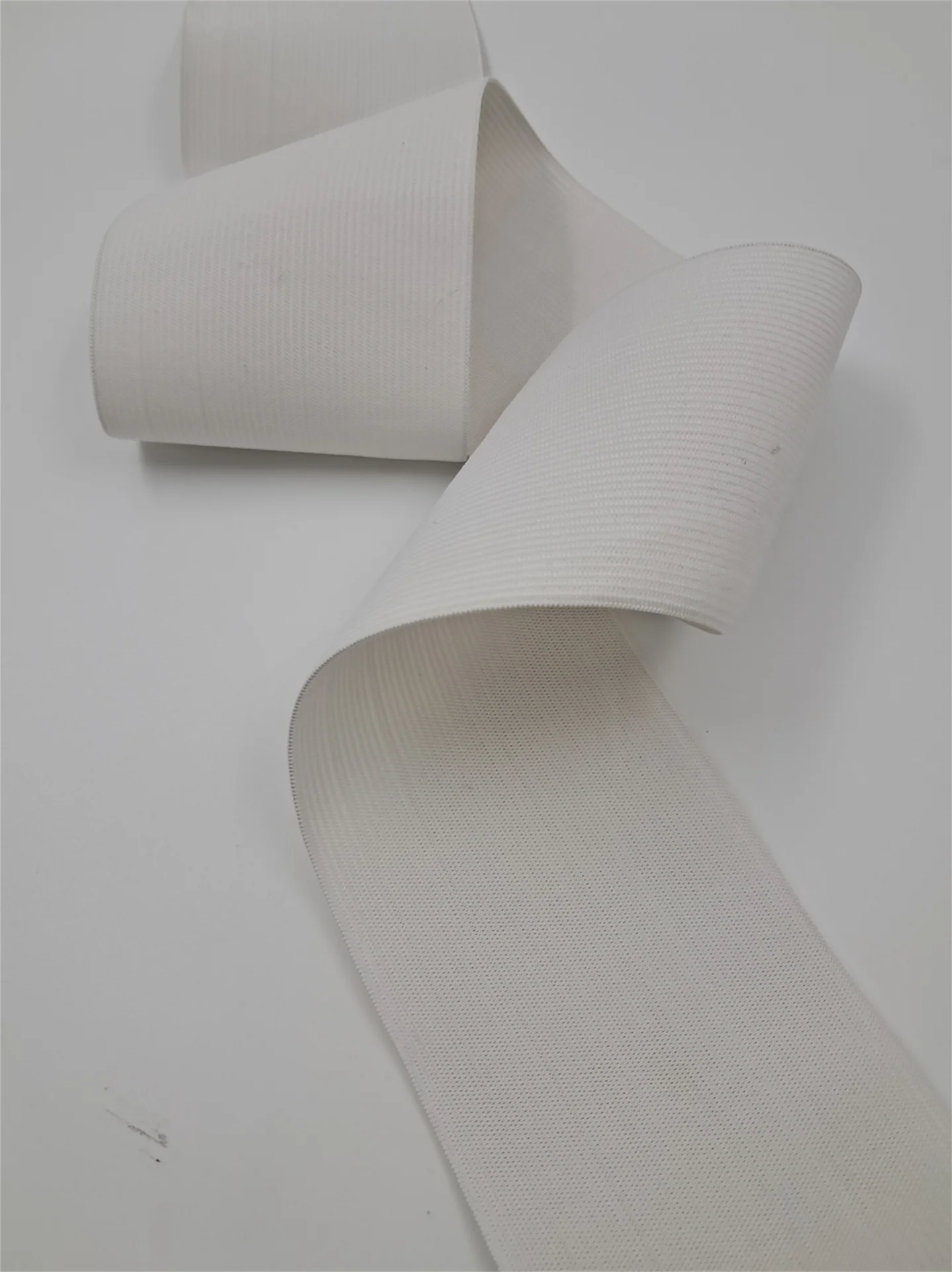 Elastic Knitted White 75mm 13016