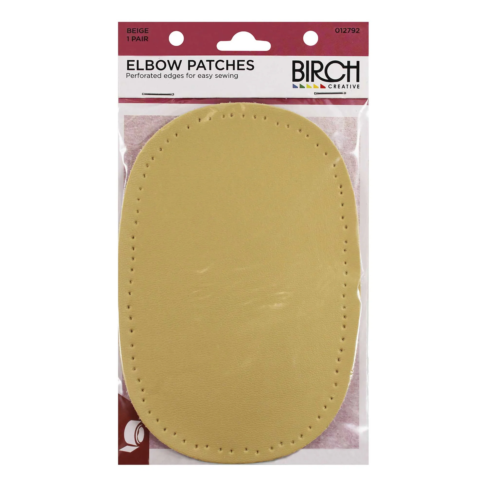 Elbow Patch Imitation Leather/suede Beige