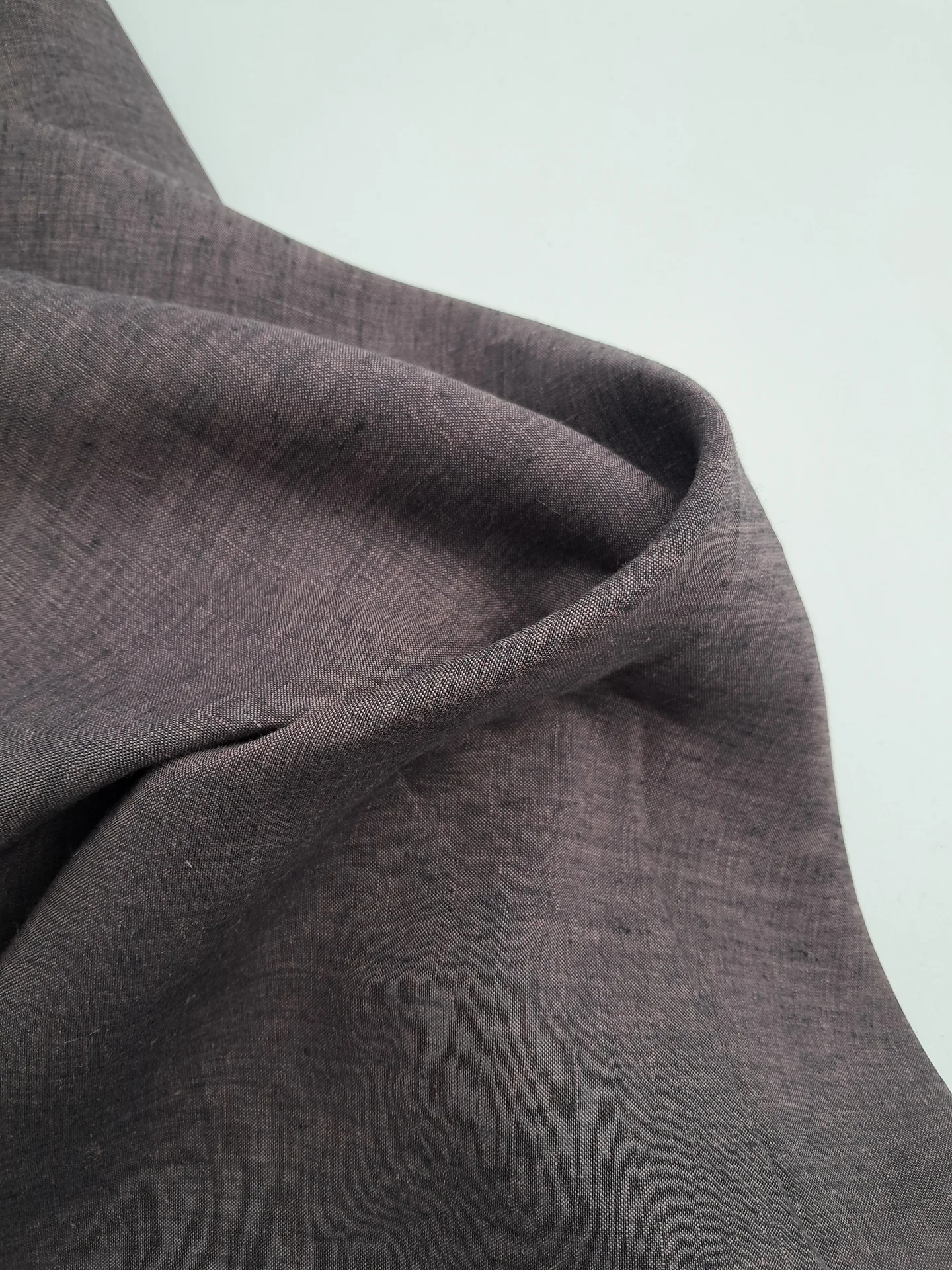 Fabric Chambray Linen Cocoa