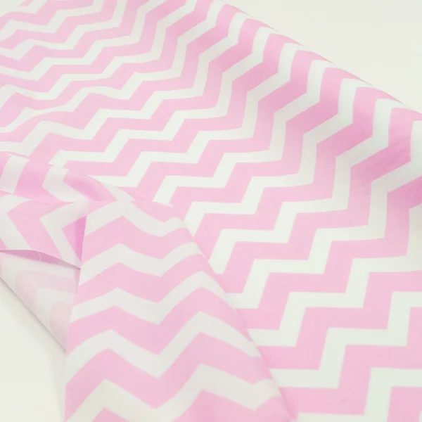 Fabric Chevron Pale Pink White