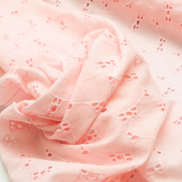 Fabric Cotton Broderie Pink
