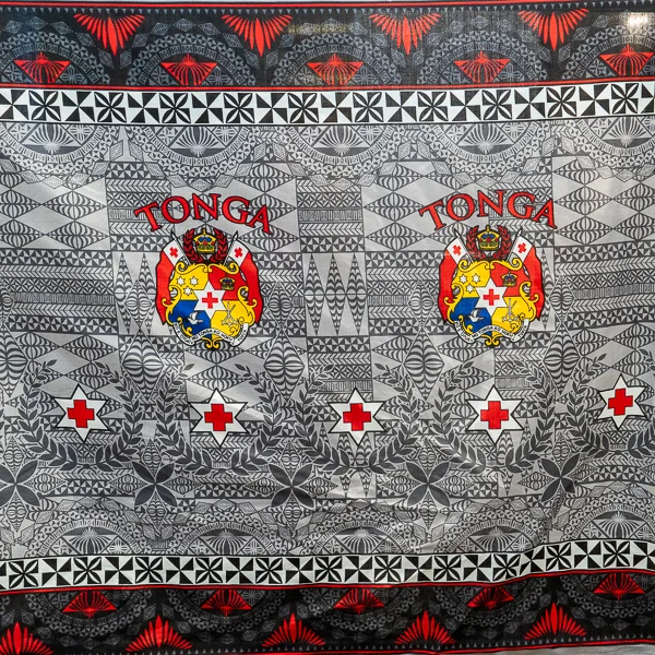 Fabric Dobby Print Grey Black Tonga
