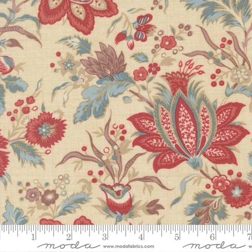 Fabric French General Linen Pivoine Pearl