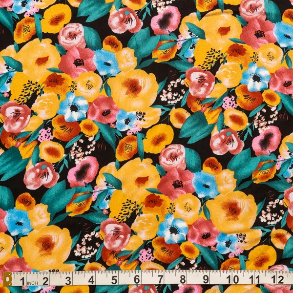 Fabric Gisele Rayon Black