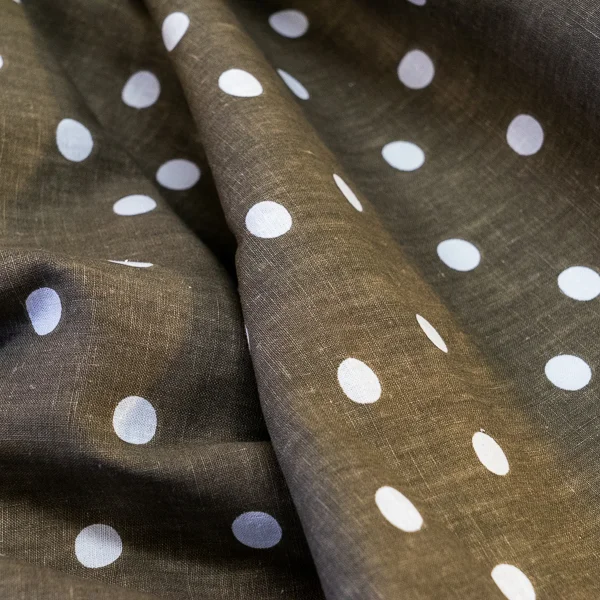 Fabric Iza Linen Khaki Spot