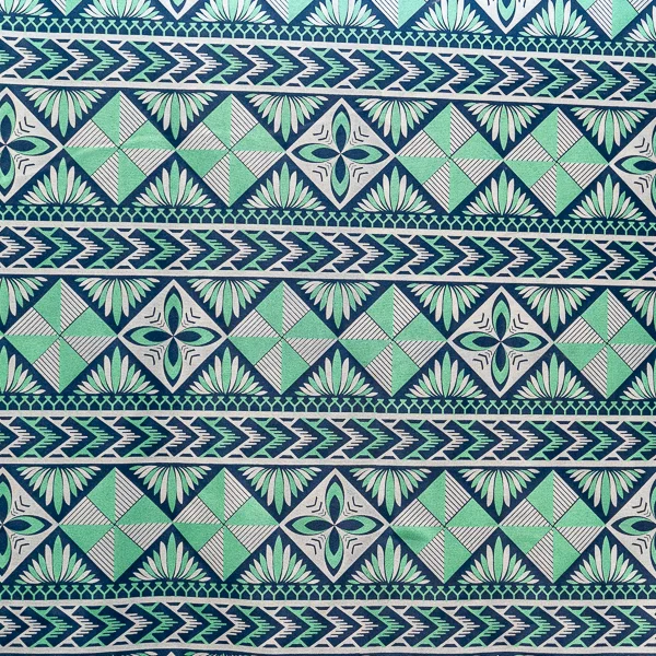Fabric Metallic Stretch Print Navy