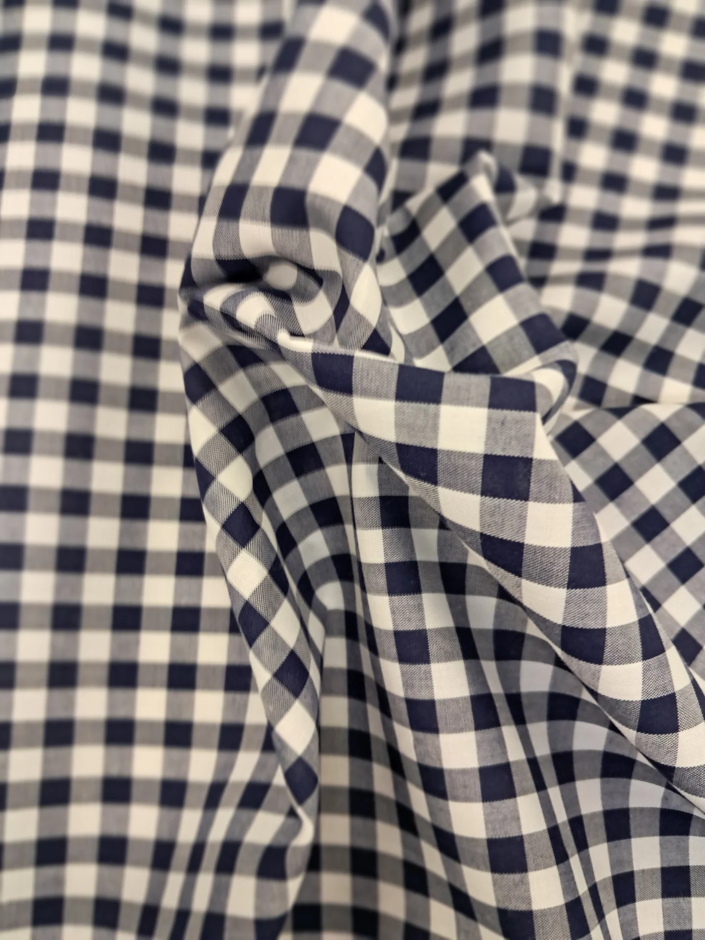 Fabric Miley Cotton Check Navy