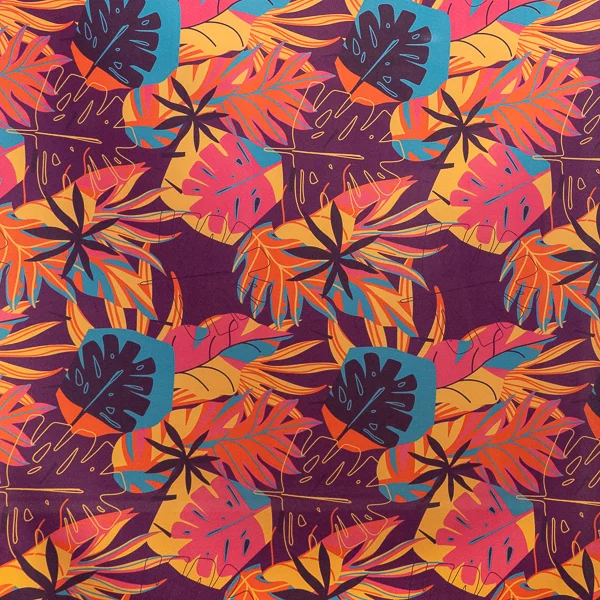 Fabric Mini Matt Print Purple Multi