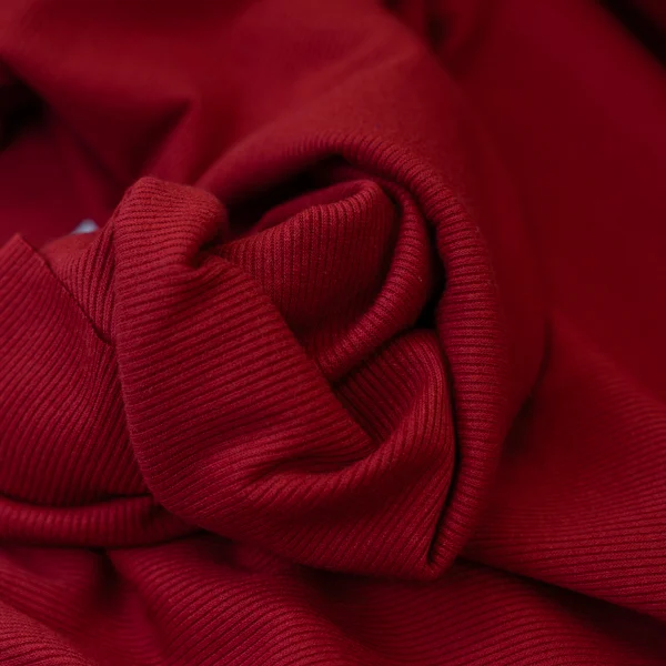 Fabric Mustang Rib Shriaz Deep Red