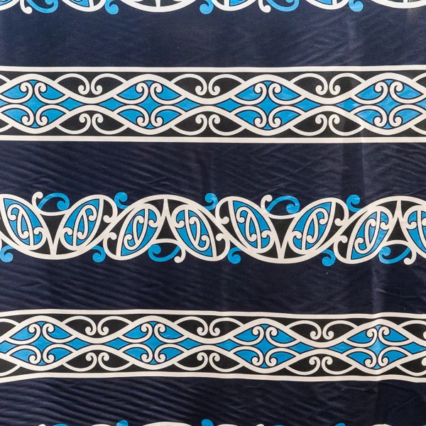Fabric Navy Blue Maori Print
