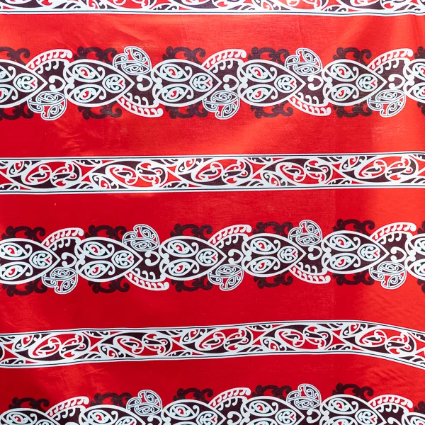 Fabric Pacific Print Red