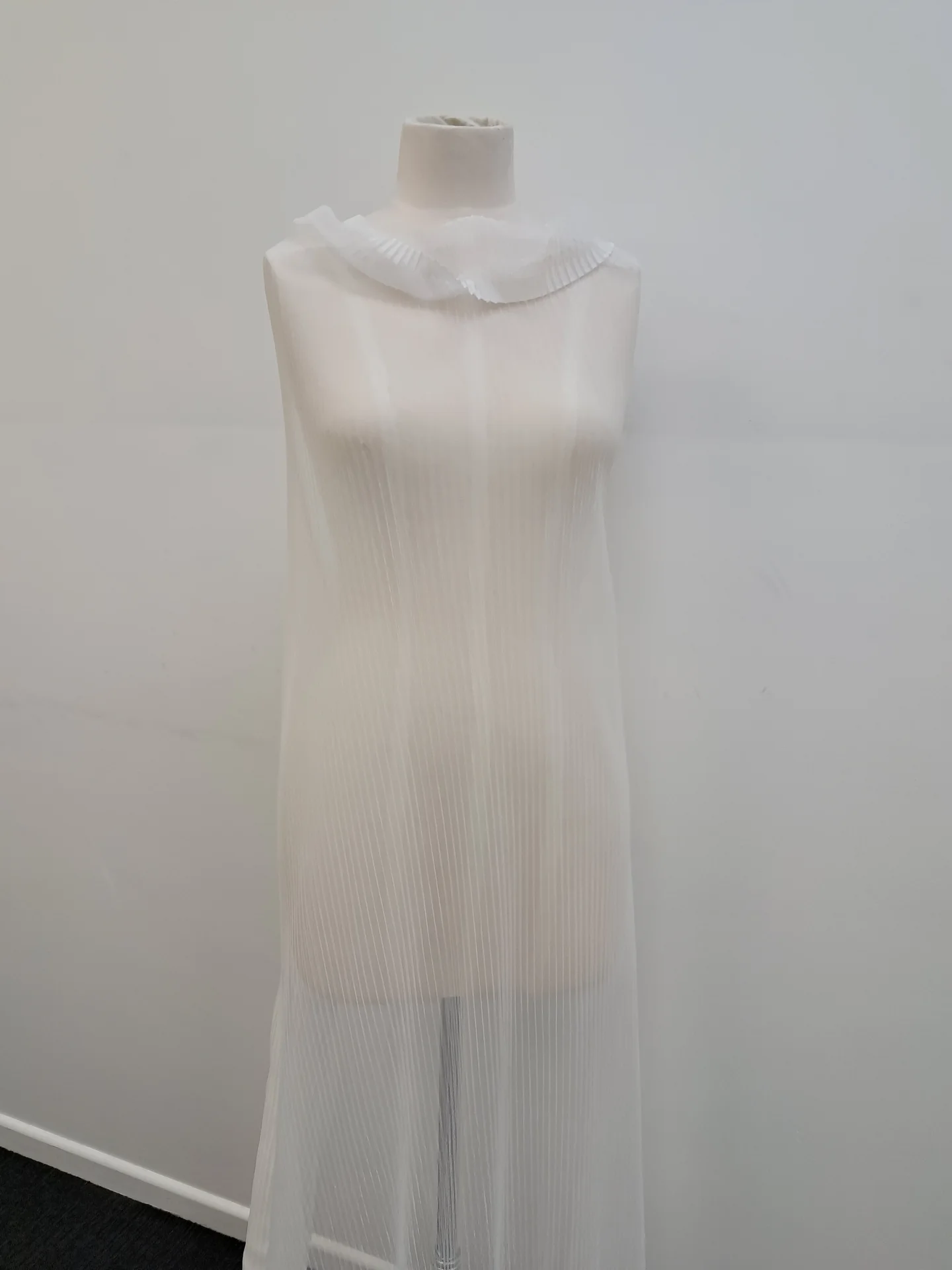 Fabric Pleated Tulle Ivory