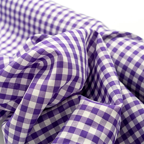 Fabric Polyester Check 1 Purple