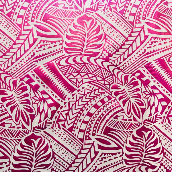 Fabric Polyester Print Foil M 18 Hot Pink