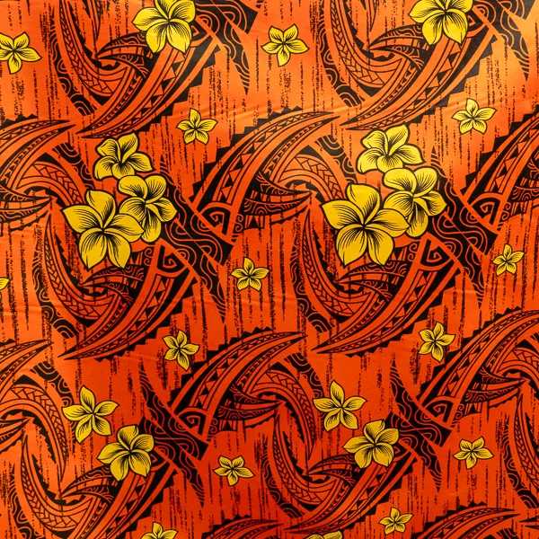 Fabric Poplin Print Colour 1 Orange Yellow
