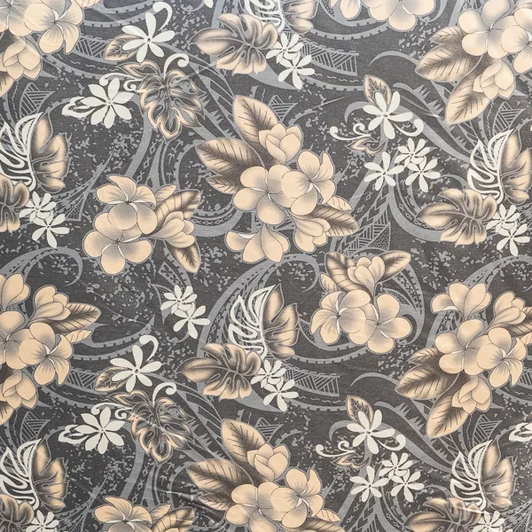 Fabric Print Grey Cream Floral