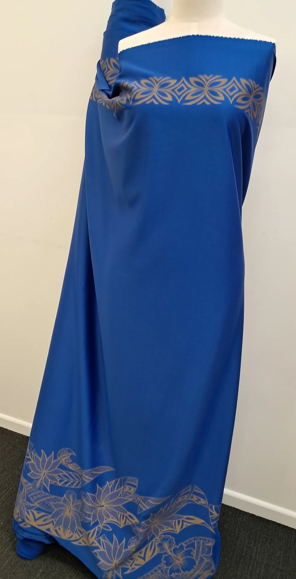 Fabric Print Stretch Royal Gold