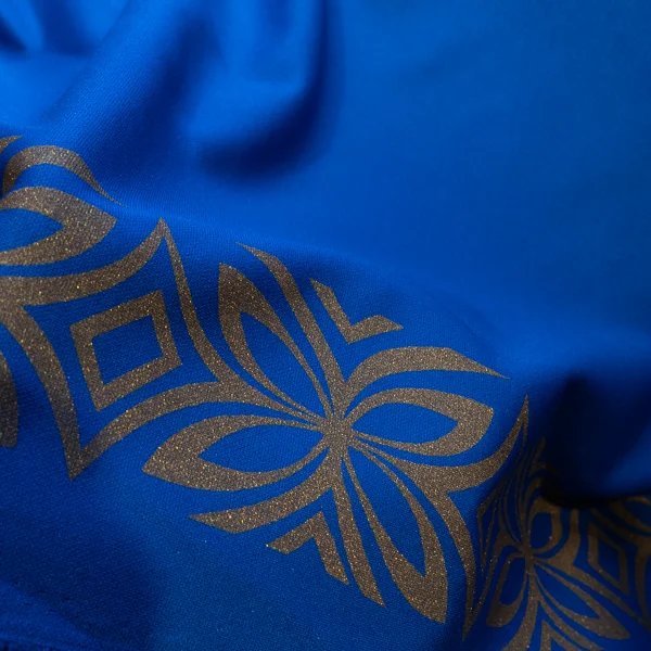 Fabric Printed Stretch Royal Gold