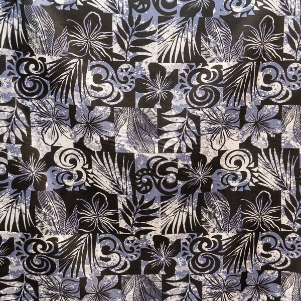 Fabric Rayon Pacific Print 5 Greys