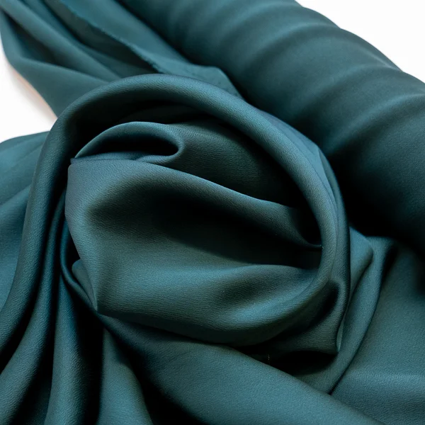 Fabric Satin Back Crepe 12 Peacock