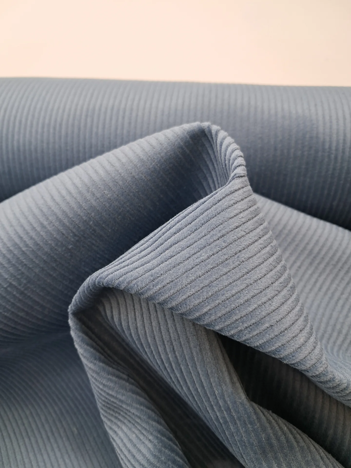 Fabric W 2348 8wale Cord Denim Blue